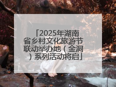 2025年湖南省乡村文化旅游节联动举办地（金洞）系列活动将启