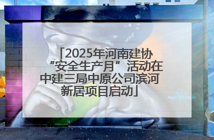 2025年河南建协“安全生产月”活动在中建三局中原公司滨河新居项目启动