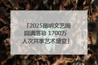 2025昆明文艺周圆满落幕 1700万人次共享艺术盛宴