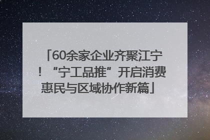 60余家企业齐聚江宁！“宁工品推”开启消费惠民与区域协作新篇