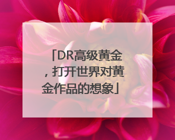 DR高级黄金，打开世界对黄金作品的想象