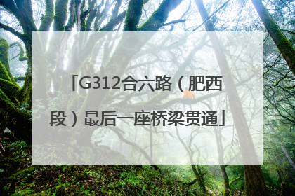 G312合六路（肥西段）最后一座桥梁贯通